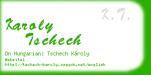 karoly tschech business card